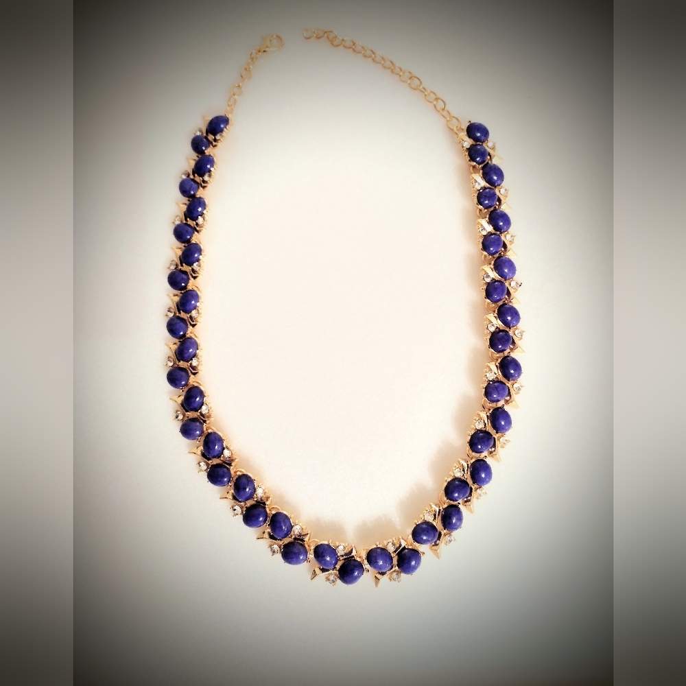 Purple Howlite Necklace with Australian Crystals Necklace